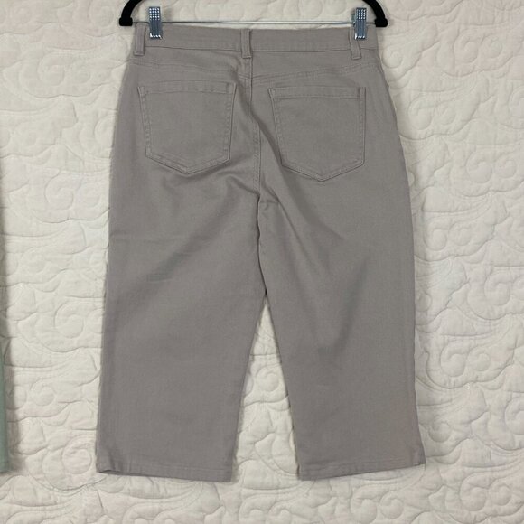 Gloria Vanderbilt Amanda Capris 2LOT Green and Beige Size 6 - Picture 5 of 11